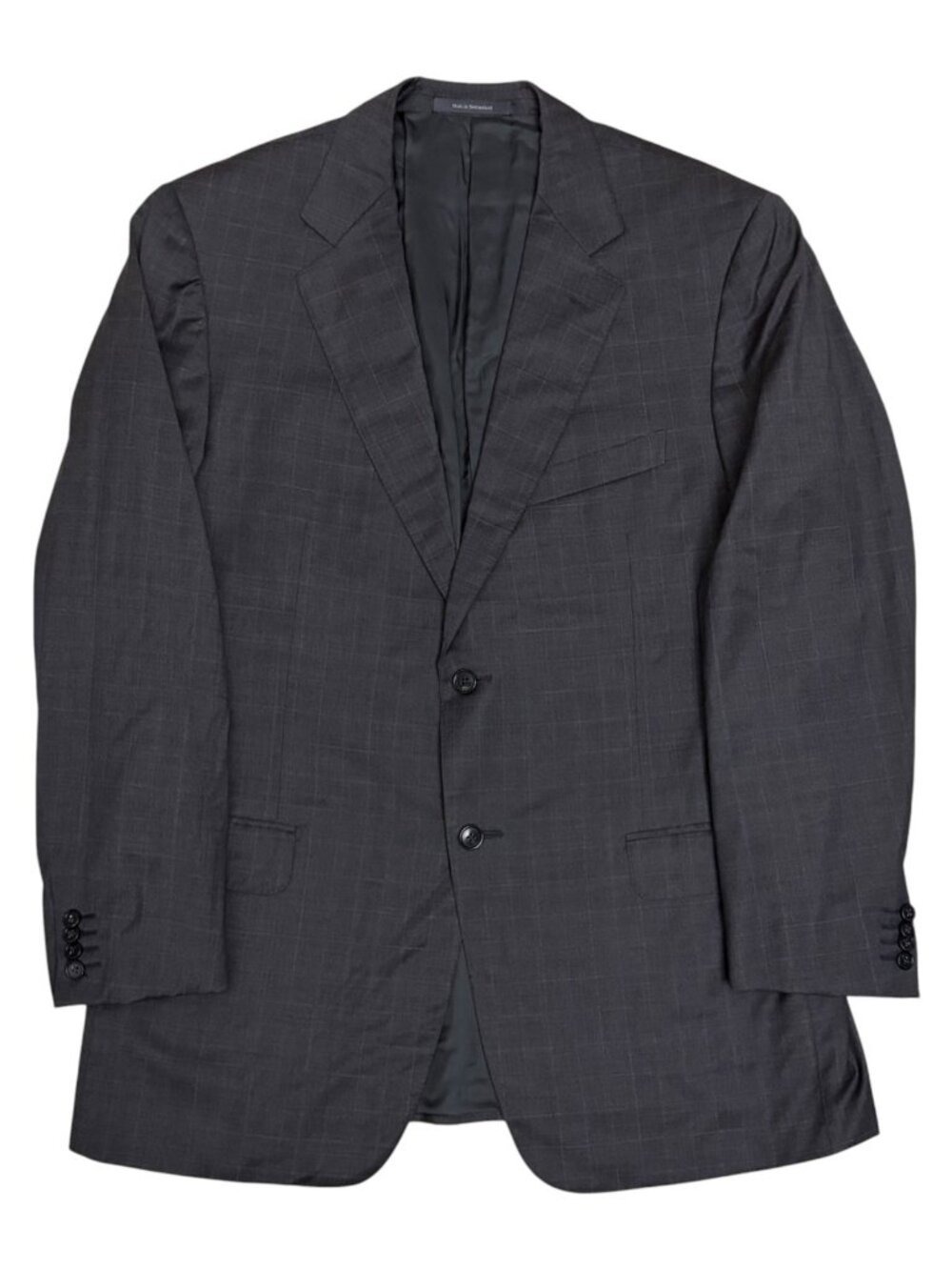 $2,500 ZEGNA Neiman Marcus WOOL Blazer Sport Coat Gray Plaid Jacket Mens 44R